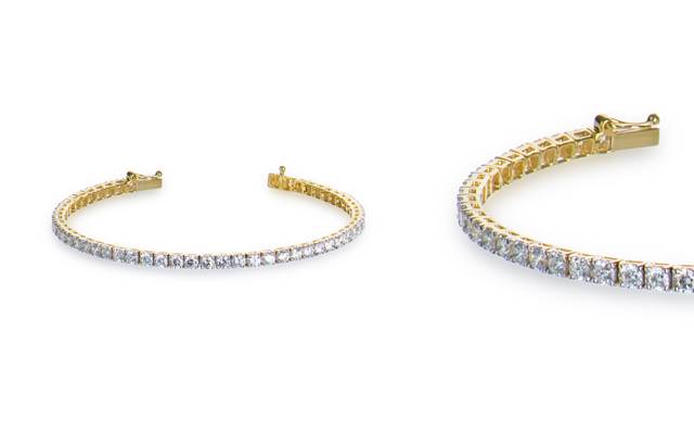 Lost River Diamonds presents a stunning finished tennis bracelet.