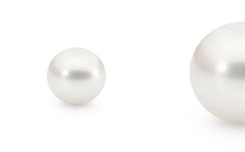 Atlas Pearls white and silver South Sea pearls.