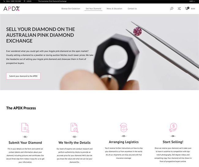 A guide to selling diamonds through the APDX.com.au platform.