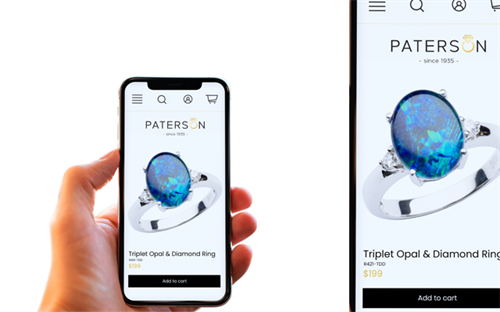 Paterson Fine Jewellery’s new e-store for trade customers.