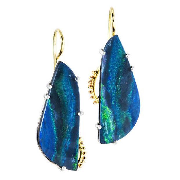 'Etrusca Opal' earrings by Tonya Gilbett.