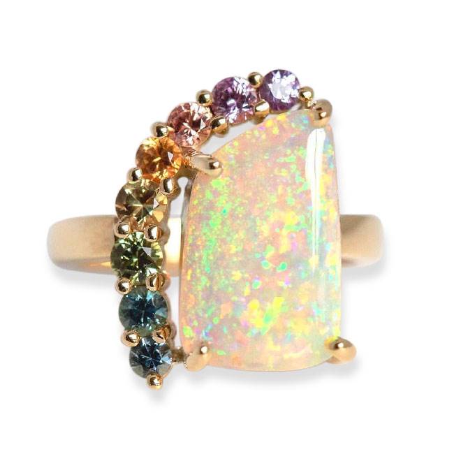 'Rainbow Goddess' ring by Michelle Kennedy.