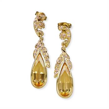 'Rhapsody Golden Topaz' earrings by Rebecca Sampson.