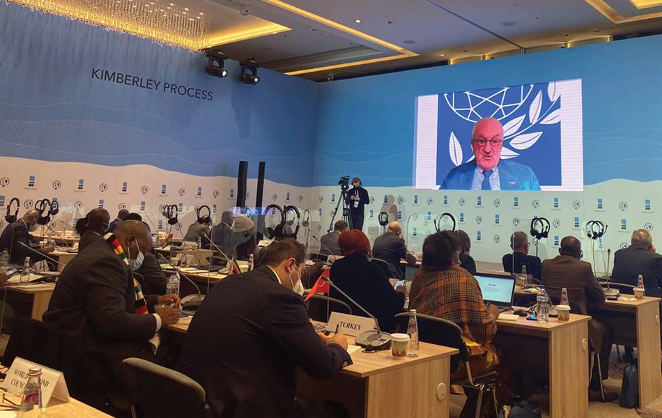 World Diamond Council (WDC) President Edward Asscher addressing the Opening Session of the 2021 Kimberley Process Plenary on November 8, 2021. Image: World Diamond Council