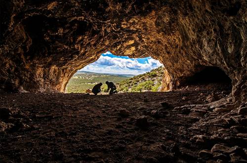 Bizmoune Cave in Morocco where the beads were discovered. <b>Image:</b> Mohammed Kamal via Science.org