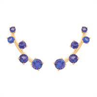 Sanyati tanzanite ear cuffs