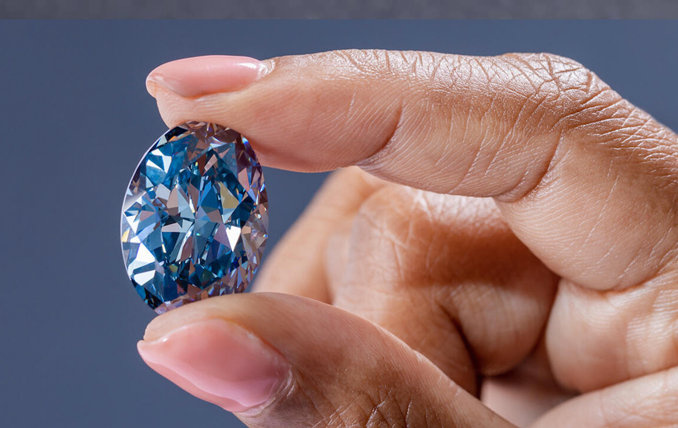 The Okavango Blue, is a 20.46-carat fancy deep blue diamond is on public display at the American Museum of Natural History in New York for the first time. <b>Image: </b> Okavango Diamond Company