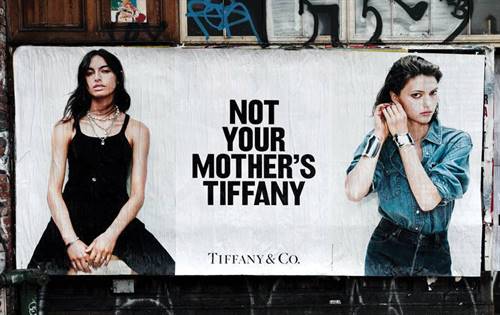 Earlier this year, Tiffany & Co sparked controversy when it launched the "Not Your Mother's Tiffany" guerilla-style campaign in New York City and Los Angeles. <b>Images:</b> Sharif Hamza for Tiffany; street photography Maxwell Schiano via Business of Fashion