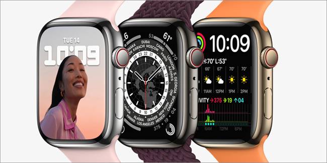 The Series 7 Apple Watch launched on the 15 October this year with larger displays and faster charging. Designs have become more rounded with larger casing sizes.