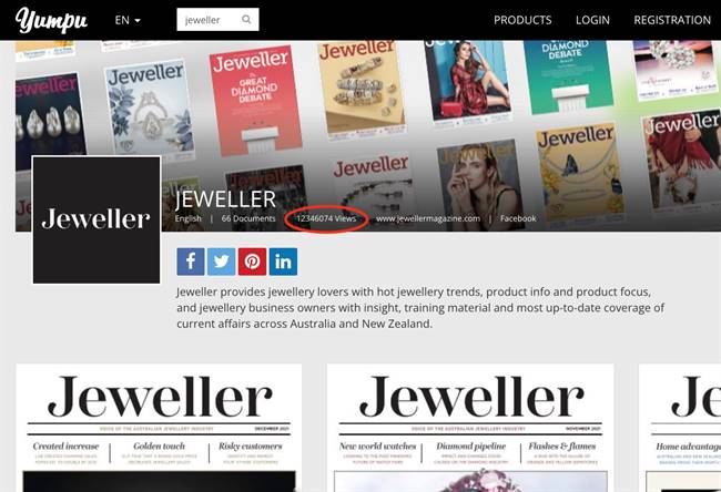 The eMag version of Jeweller has become very popular recording more than 12.3 million reads.