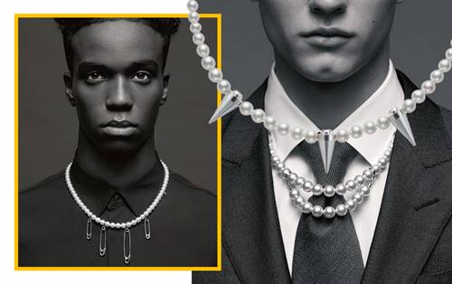  In September 2021, pearl jewellery retailer Mikimoto collaborated with French fashion company Comme des Garçons and launched a unisex jewellery collection called Passionnoir.