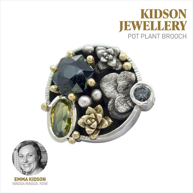 Pot Plant Brooch by Emma Kidson