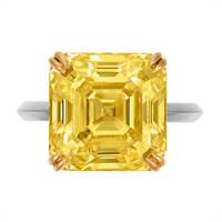 15.31-carat vivid yellow diamond ring that fetched around $US1.3 million ($AU1.77 million).