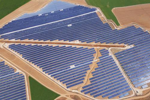 Aerial view of LUSIX’s 100-acre Solar Farm, located in Southern Israel (Photo/ Dragan.LUSIX)