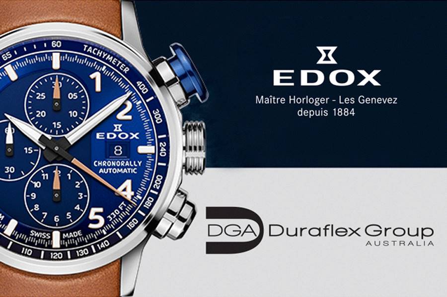 The new partnership between Duraflex and Edox will be launched at the International Jewellery Fair in Sydney, running from 27-29 August.