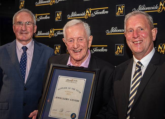 Nationwide Supplier of the Year (AU) – Jewellery Centre | Colin Pocklington, Ted Pevy, Niven McArthur.