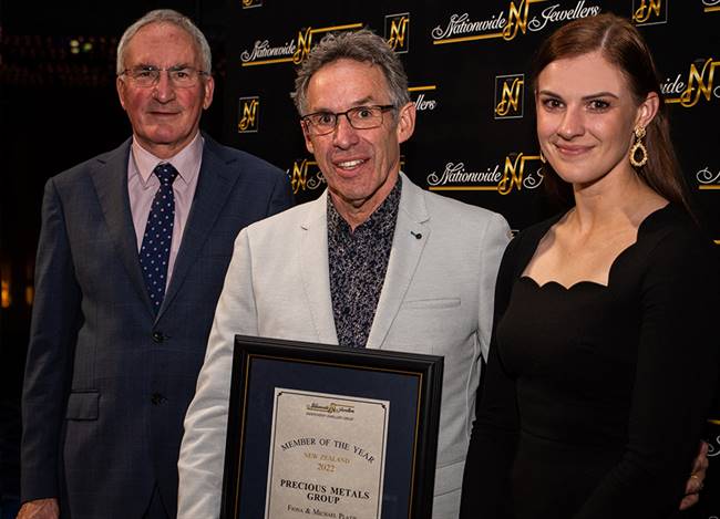 Nationwide Jewellers Member of the Year (NZ) – Precious Metals Group | Colin Pocklington, Michael and Alicia Platje