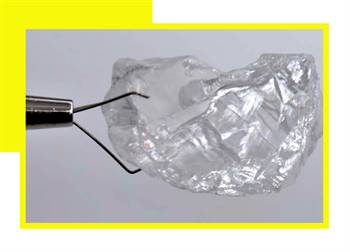 131 carat white Type IIa diamond recovered by SML at Lulo <b>Source: Lucapa</b>