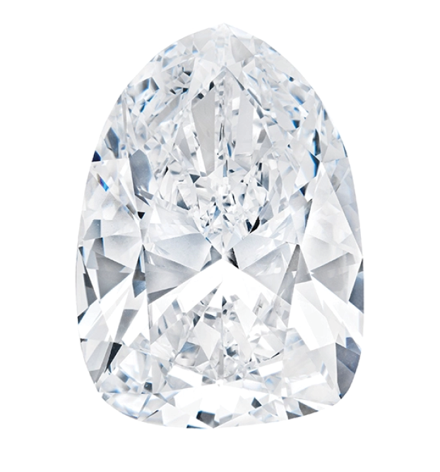 Light of Peace Diamond, the pear brilliant-cut D-colour internally flawless beauty will appear on 7 June without a reserve price. | Source: Christie