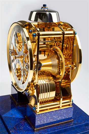 Polished lapis lazuli Eternity Mk1 - Exclusive Grande Complication clock by Matthias Naeschke.