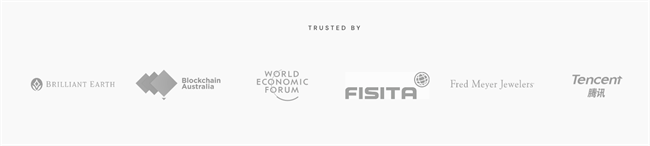 A website screen capture 27 June, showing the logos and implication that Everledger is “trusted by” the World Economic Forum and Blockchain Australia; both organisations deny any knowledge of the claims and advise no permission was granted for use of their logos.