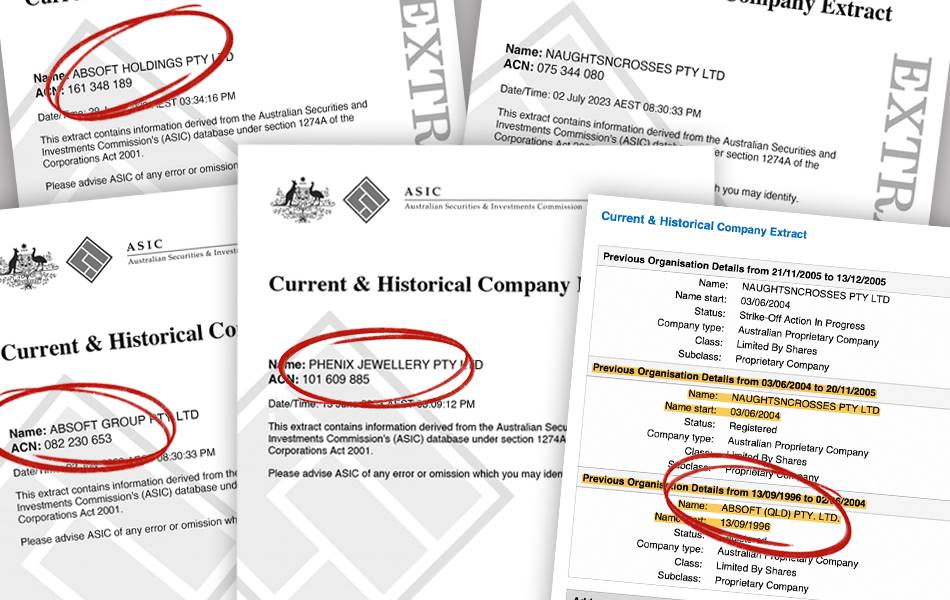 Kemp’s company Everledger is not the first that was placed under Administration. Of the three similarly named Abosft companies, two were placed under external administration and one is not detailed in her appointed as Queensland Chief Entrepreneur and which was involved in a ‘bad faith’ finding.