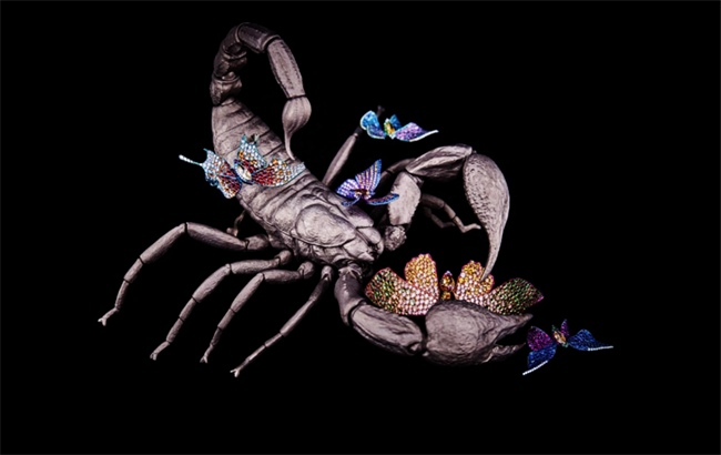 Scorpions and Butterflies: Approximately 150 pieces of jewellery and six sculptures will be on display – including previously unseen pieces. Source: Christie