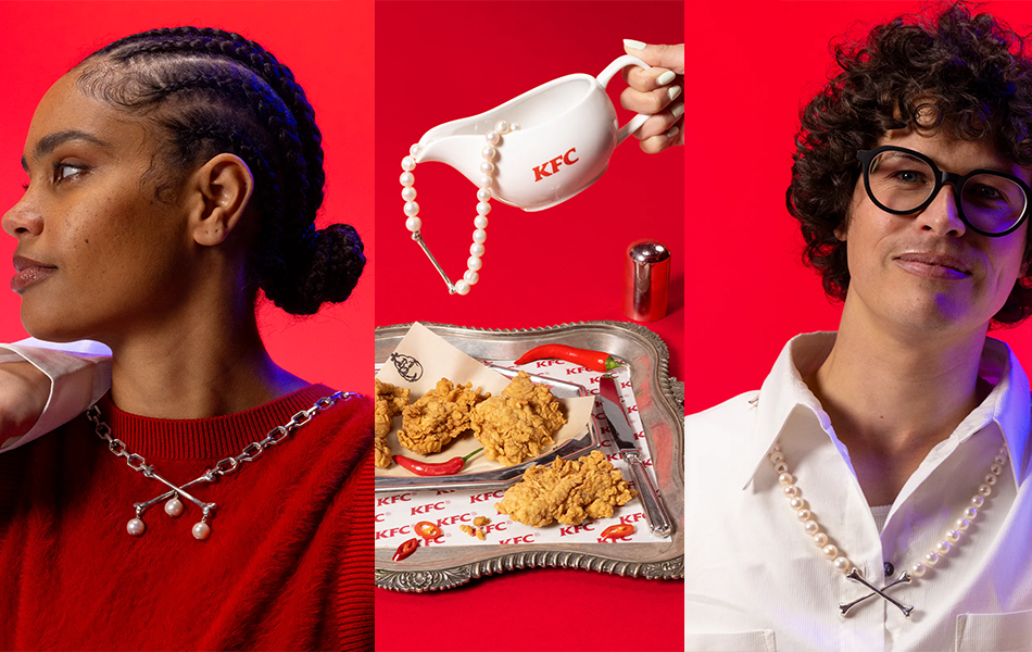 To promote the return of the ‘Hot and Crispy Boneless Chicken’ range, KFC has collaborated with Nick Von K and released a new jewellery collection featuring 11 pieces. | Source: KFC