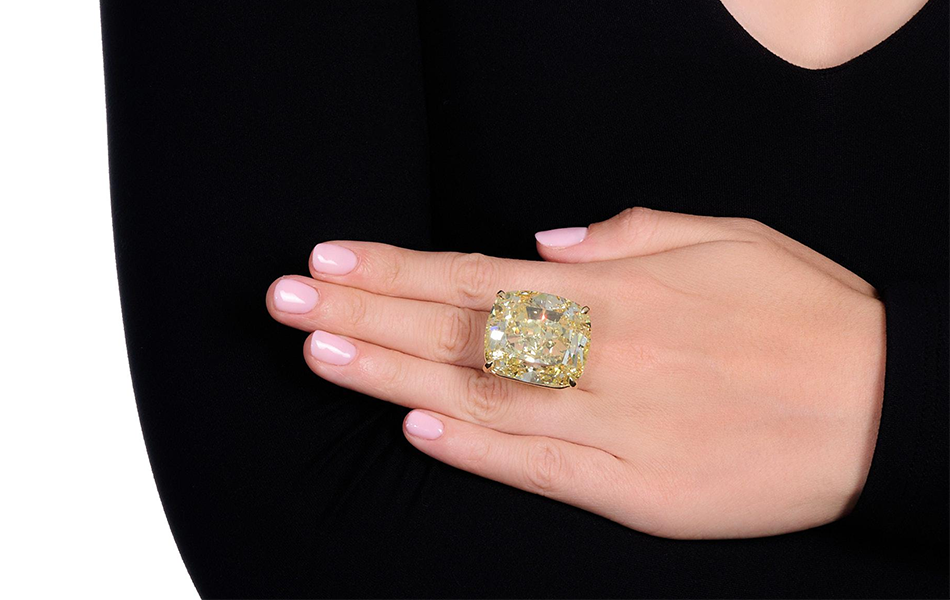 A large fancy intense yellow diamond, known as the Love Stone, has commanded a hefty price at Sotheby’s latest auction in Geneva. | Source: Sotheby's