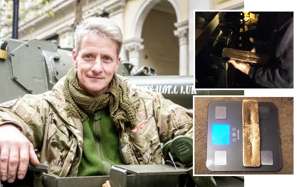 Nick Mead, 62, of Northhampton in England, made international headlines in 2017 when he discovered five gold bars concealed in a decommissioned tank. | Source: Yahoo