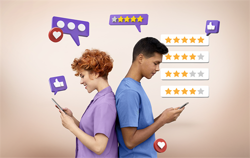 Consumers increasingly value online reviews. Getting customers to review their experience with you is powerful. | Source: Freepik