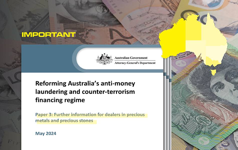 Australia’s Attorney General’s Department has released a consultation paper for the jewellery industry outlining its anti-money laundering and counter-terrorism financing regime. | Source: AML Guru