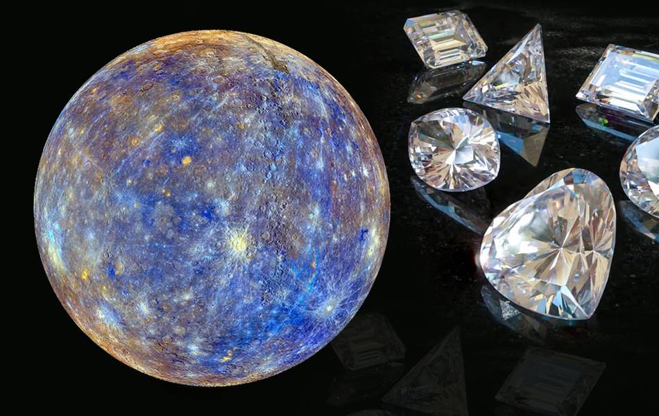 A recent study by scientists from China and Belgium suggests that deep beneath the surface of Mercury, there may be a thick layer of diamond. | Source: Syfy