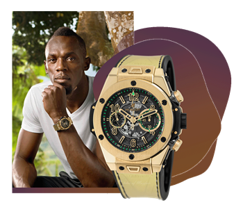 <center>Hublot, Usain Bolt