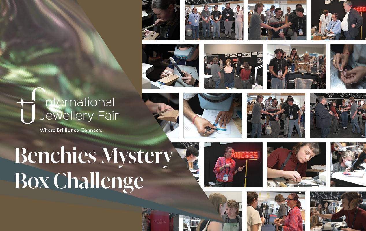 The International Jewellery Fair in Sydney was highlighted by the debut of the Benchies Mystery Box Challenge, with emerging artisans testing their skills in front of onlookers against a deadline.