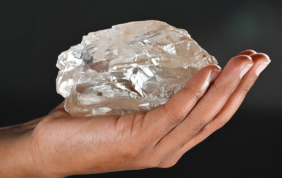 A mining company has unearthed a staggering 2,492-carat diamond from the Karowe mine in Botswana, describing it as one of the largest stones ever discovered. | Source: Lucara Diamond Corp.