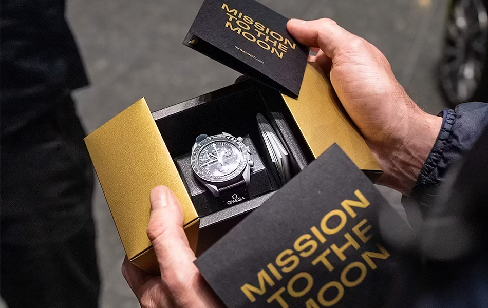 More than two years after its dramatic launch, the Omega x Swatch MoonSwatch is now available for purchase online. | Source: Hodinkee