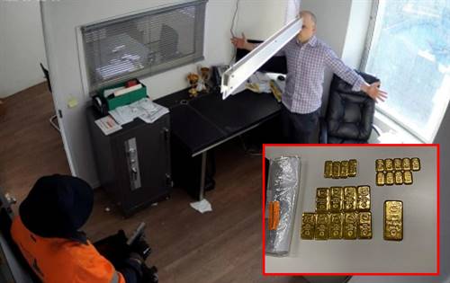 Around $3 million in gold and cash was taken by criminals on the seventh level of a high-rise building.