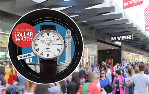 US watchmaker Timex is celebrating its 170th anniversary with a unique event later this month – offering limited-edition Waterbury watches for just $1 in Australian stores. | Source: Timex/Herald Sun