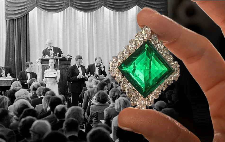 An iconic emerald brooch has smashed its presale estimate at auction in Geneva. | Source: Arirang News