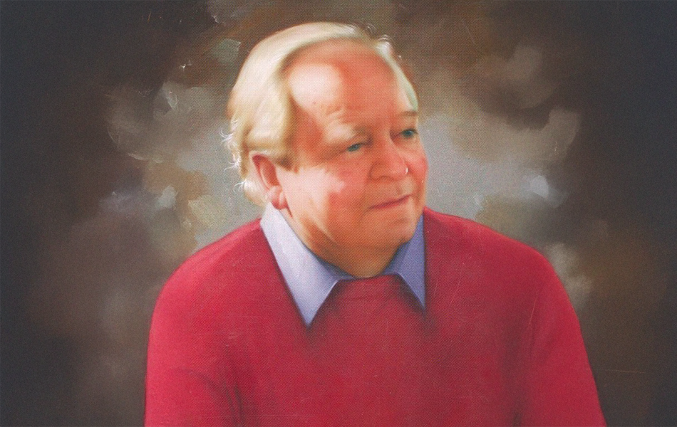 The portrait of Geoffrey Arthur Tombs which appeared on the cover of The Australian Gemmologist in 2003.