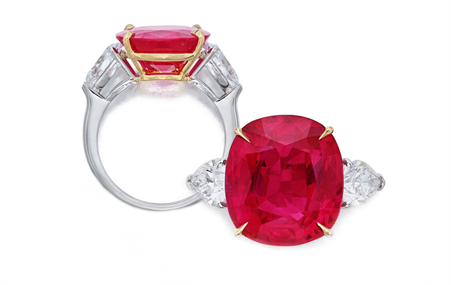 10.33-carat Burmese ruby ring