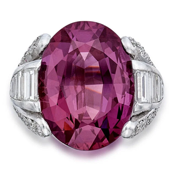 16.53-carat Brazilian alexandrite and diamonds ring