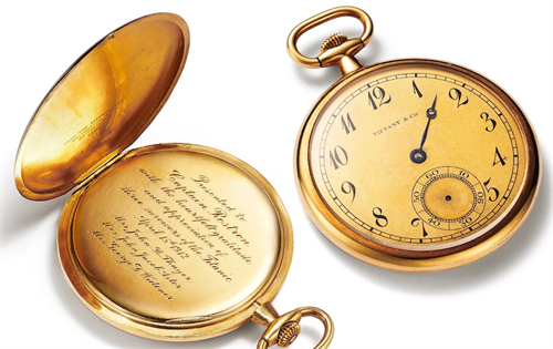 Tiffany & Co. has purchased an 18-carat gold pocket watch with ties to the Titanic and the brand's heritage. | Source: A Timely Perspective