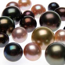 Myriad coloured pearls