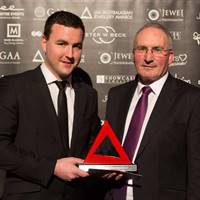 Precious metal winner Riki Mojag Tait (left) with Nationwide Jewellers managing dircetor, Colin Pocklington