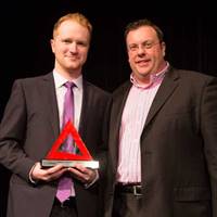 3rd and 4th year student winner Tim Parker (left) with Leading Edge managing director Josh Zarb