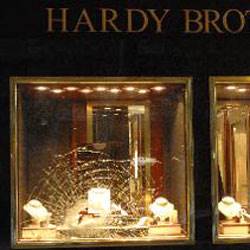 The Hardy Brothers store after the robbery