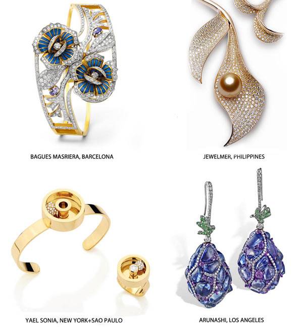 A selection of jewellery by exhibiting designers. 