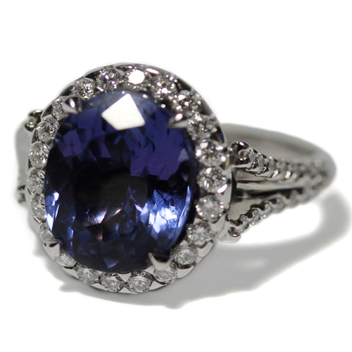 Bentley De Lisle tanzanite and diamond ring